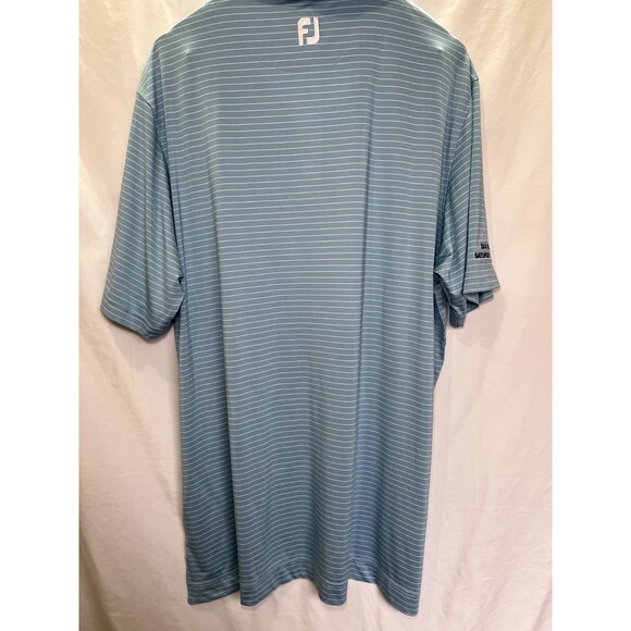 FootJoy FJ Prodry Stretch Shirt Men XL Stripe  Polo Reef‎ Blue & white - Picture 11 of 15
